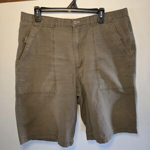 Royal Robbins Mens 36 Shorts Brown Cotton Blend 12 Inch Inseam